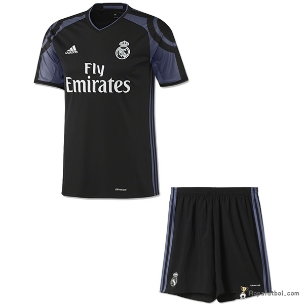 Camiseta Real Madrid Replica Tercera Ropa Niños 2016/17 Negro